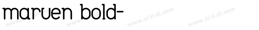 maruen bold字体转换